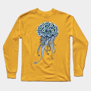 Blue Jellyfish Long Sleeve T-Shirt